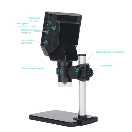 G1000 Digital Microscope HD Mobile Phone Repair Electron Microscope, Aluminum Plastic Bracket, Aluminum Alloy Bracket