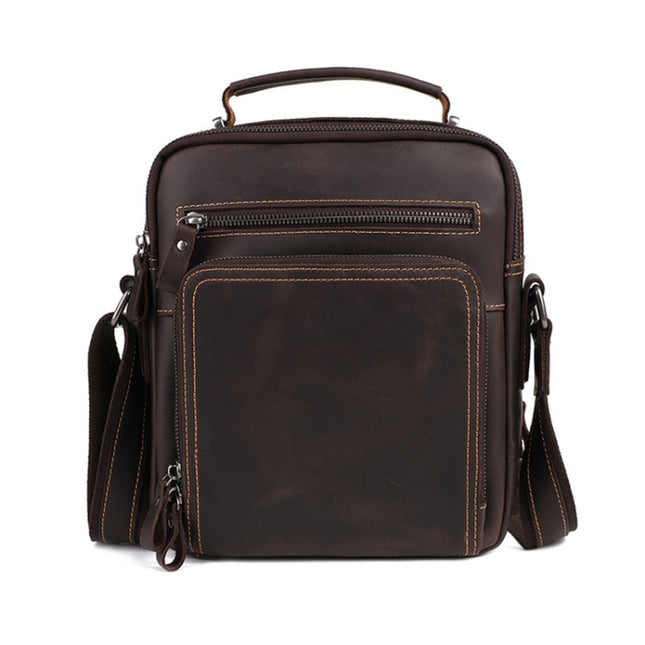 6479 Men Casual Large-Capacity One-Shoulder Messenger Leather Bag