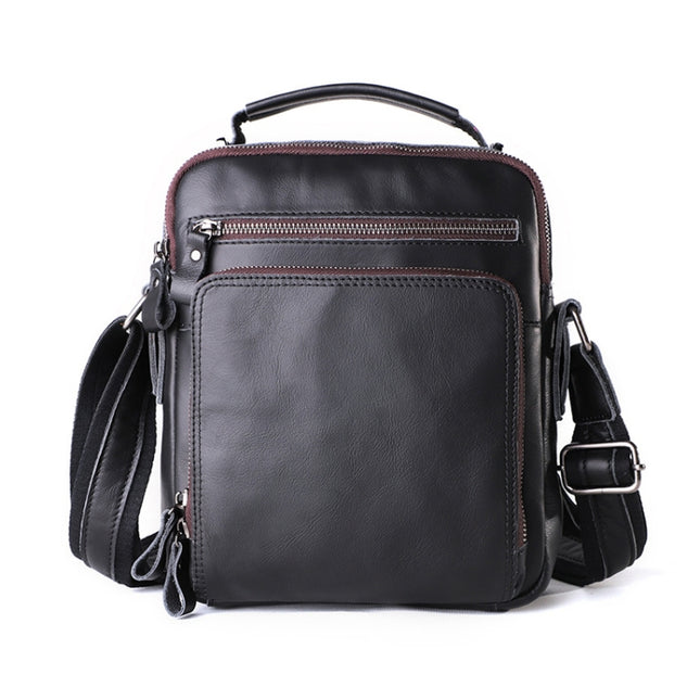 6479 Men Casual Large-Capacity One-Shoulder Messenger Leather Bag