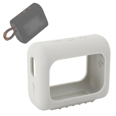 Für JBL GO3 Bluetooth-Lautsprecher Silikonhülle Tragbare Schutzhülle mit Karabiner, Rot, Schwarz, Silbergrau, Orange, Dunkelblau, Mintgrün, Armeegrün