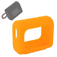 Für JBL GO3 Bluetooth-Lautsprecher Silikonhülle Tragbare Schutzhülle mit Karabiner, Rot, Schwarz, Silbergrau, Orange, Dunkelblau, Mintgrün, Armeegrün