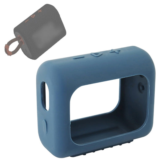 Für JBL GO3 Bluetooth-Lautsprecher Silikonhülle Tragbare Schutzhülle mit Karabiner, Rot, Schwarz, Silbergrau, Orange, Dunkelblau, Mintgrün, Armeegrün