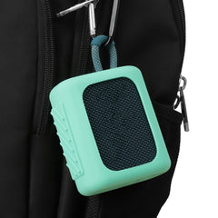 Für JBL GO3 Bluetooth-Lautsprecher Silikonhülle Tragbare Schutzhülle mit Karabiner, Rot, Schwarz, Silbergrau, Orange, Dunkelblau, Mintgrün, Armeegrün