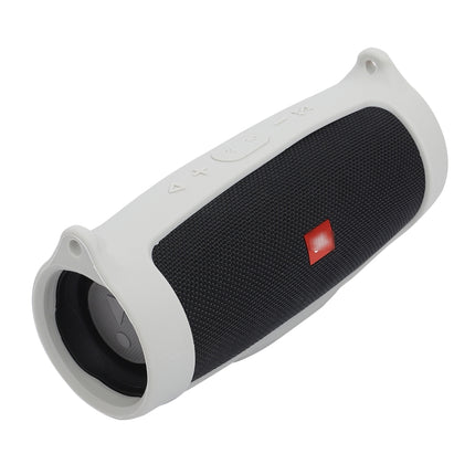 For JBL Charge 4 Bluetooth Speaker Portable Silicone Protective Cover with Shoulder Strap & Carabiner