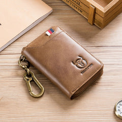 BUFF CAPTAIN 474 Multifunctional Leather Coin Purse Man Hanging Waist Door Anti-Brush Key Bag