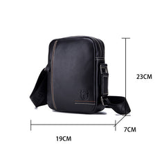 BUFF CAPTAIN 228 Men Leather Shoulder Bag First-Layer Cowhide Casual Mini Diagonal Bag