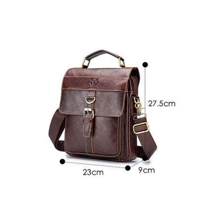 BUFF CAPTAIN 302 First-Layer Cowhide Men Casual Shoulder Bag Leather Retro Briefcase