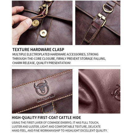BUFF CAPTAIN 302 First-Layer Cowhide Men Casual Shoulder Bag Leather Retro Briefcase