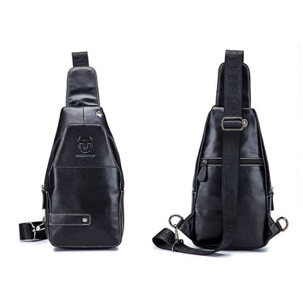 BUFF CAPTAIN 087 Men Leather Shoulder Bag First-Layer Cowhide Sports Chest Bag