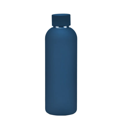 Stainless Steel Outdoor Matte Water Bottle Portable Sports Water Cup Rubber Paint Insulation Cup, Moss Green, Light Pink, Smoky Pink, Cinnabar Orange, Green White, Khaki, Ink Black, Lake Blue, Gray Green, Lilac Purple, Indigo, Gray