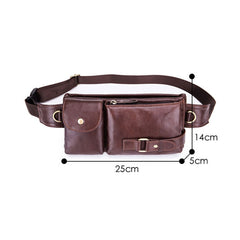BULL CAPTAIN 020 Men Small Mobile Phone Waist Bag Crossbody Multi-Function Chest Bag