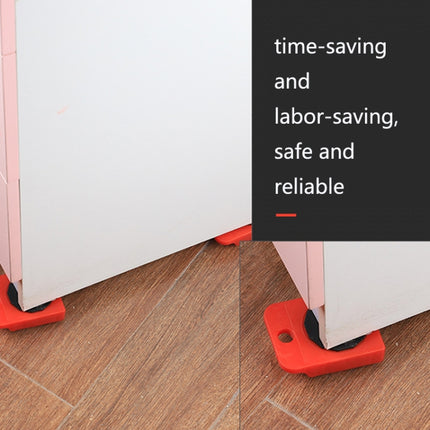 CY-0102 5 in 1 Household Moving Bed Heavy Object Moving Pulley Furniture Shifter Multifunctional Carrier, Red (150KG), Yellow (300KG), Silver (500KG), Red Black Pry Bar (150KG), Tank (100KG), Cartoon (100KG)