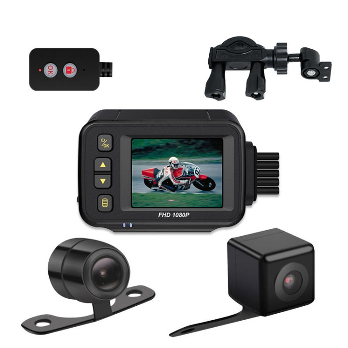 MT30 720P Waterproof Motorcycle Driving Recorder Locomotive Front And Rear Double Lens Recorder, MT30
