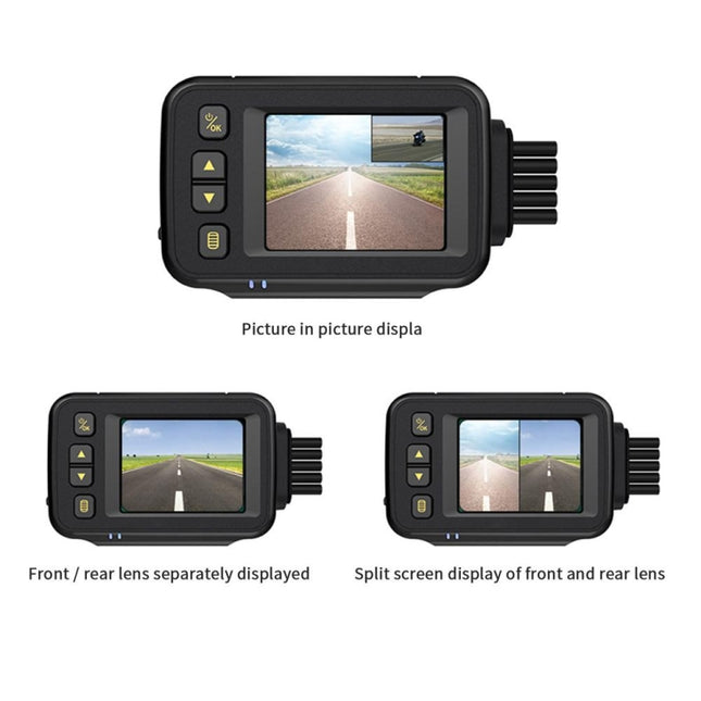 MT30 720P Waterproof Motorcycle Driving Recorder Locomotive Front And Rear Double Lens Recorder, MT30