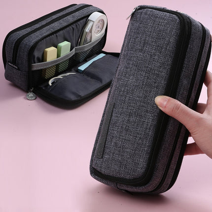 Angoo Double-Open Multi-Layer Stationery Pencil Case Multifunctional Cosmetic Bag