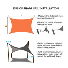 Outdoor Garden Sunshade Sail Waterproof Anti-UV Canopy, Size: 5m x 6m, 5m x 6m