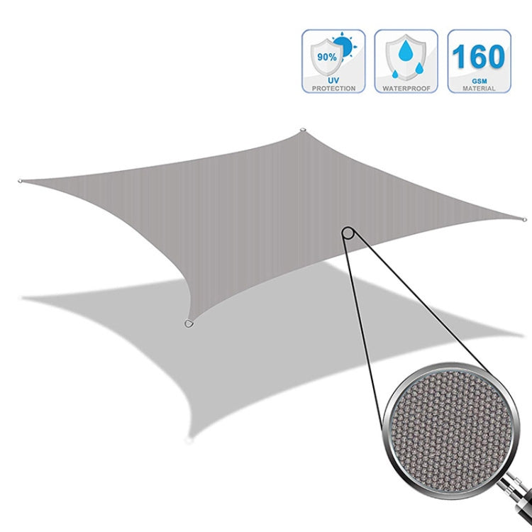 Outdoor Garden Sunshade Sail Waterproof Anti-UV Canopy, Size: 5m x 6m, 5m x 6m