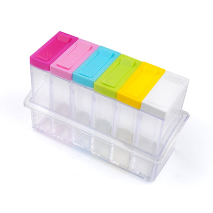 6 PCS/Set Transparent Spice Seasoning Box Storage Bottle, Seasoning Box Storage Bottle（6 PCS）