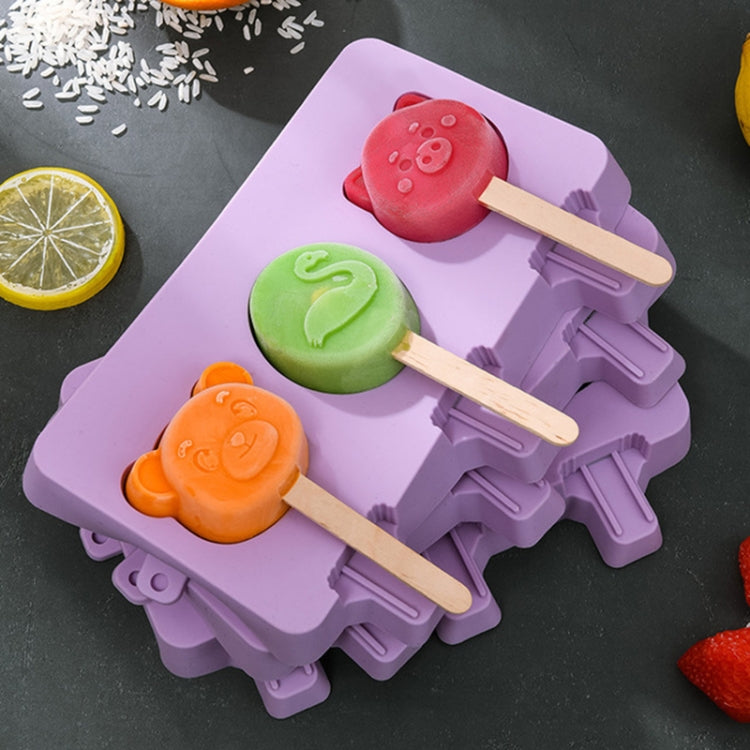 Homemade Children Cute Silicone Cartoon Popsicle Ice Cream Mould, Small Chrysanthemum, Small Sakura, Large Cartoon, Large Geometry, Large Fruit