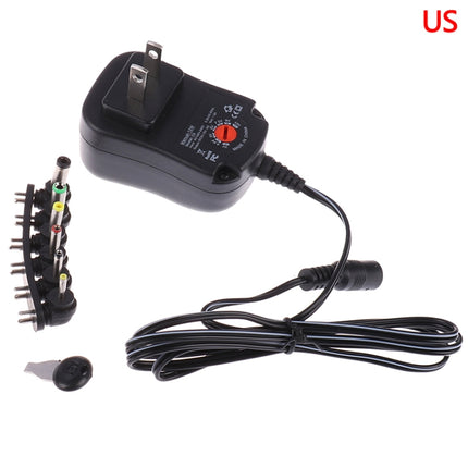 C5 3-12V 12W Adjustable Voltage Regulated Switch Power Supply Power Adapter Multifunction Charger With DC Tips, US Plug, UK Plug, EU Plug