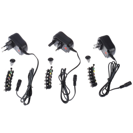 C5 3-12V 12W Adjustable Voltage Regulated Switch Power Supply Power Adapter Multifunction Charger With DC Tips, US Plug, UK Plug, EU Plug