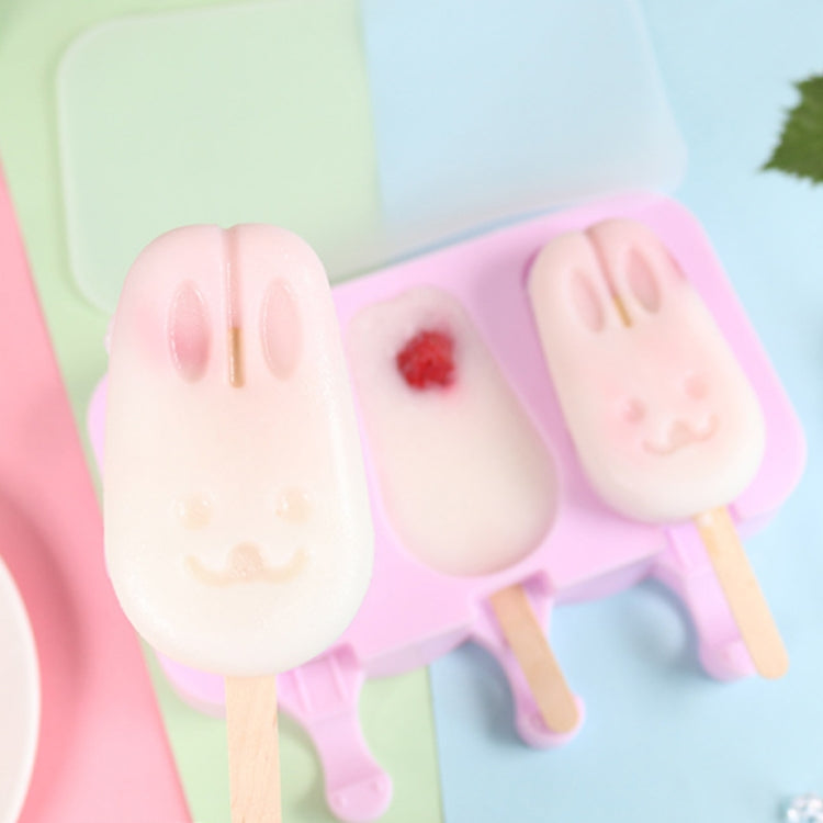 Cute Cartoon Silicone Ice Cream Popsicle Mold with Lid & Stick, Love, Snowman, Feet, Wavy