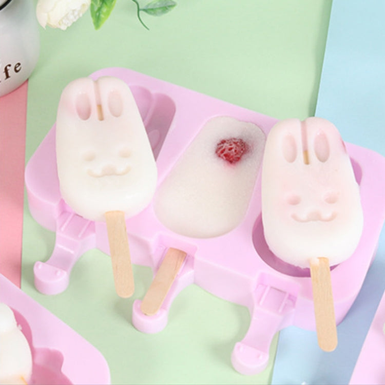 Cute Cartoon Silicone Ice Cream Popsicle Mold with Lid & Stick, Love, Snowman, Feet, Wavy