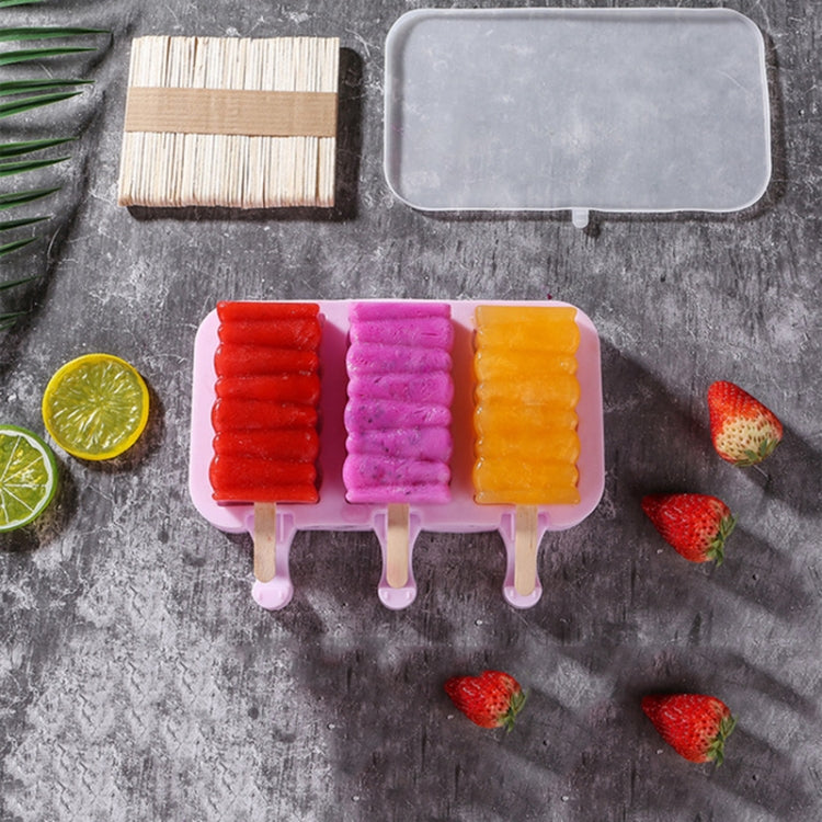 Cute Cartoon Silicone Ice Cream Popsicle Mold with Lid & Stick, Love, Snowman, Feet, Wavy
