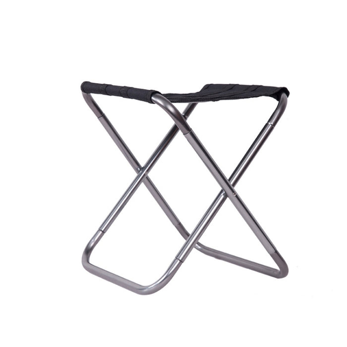 Outdoor Portable Camping Folding Chair 7075 Aluminum Alloy Fishing Barbecue Stool, Size: 24.5x22.5x27cm, Camping Folding Chair (Silver Gray), Camping Folding Chair (Gold), Camping Folding Chair (Red), Camping Folding Chair (Blue)