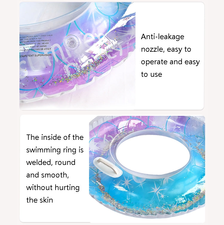 Sequins Starry Sky Mermaid Adult Swimming Ring Children Armpit Swimming Ring, Size: 70cm, 60cm, 70cm, 80cm, 90cm, 90cm (With Handle)
