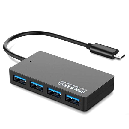 KYTC47 4 Ports USB Adapter Cable High Speed ??USB Docking Station Multi-Interface HUB Converter, Black USB 3.0, Black Type-C