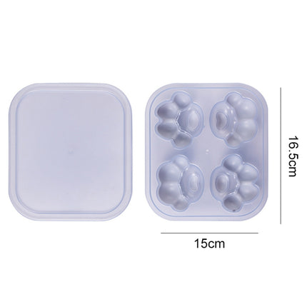 Household Cat Paw Shape Creative Silicone Ice Box Ice Cube Mold Ice Hockey DIY Food Supplement Box with Lid, Cat Paw Shape(Lilac Purple), Cat Paw Shape(Shrimp Red), Cat Paw Shape(Vegetation Green), Cat Paw Shape(Blue Green), Cat Paw Shape(Pink Purple)