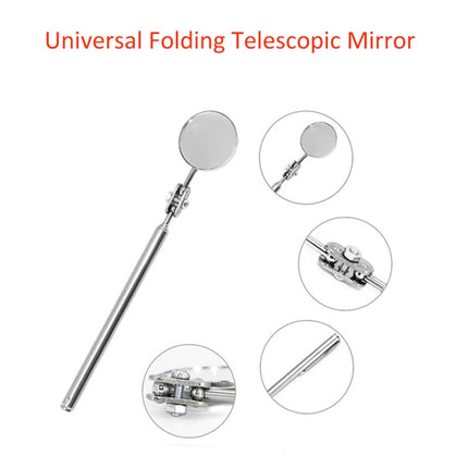 Car Repair Detection Mirror Universal Folding Telescopic Mirror Welding Chassis Inspection Mirror, Silver 50mm, Silver 30mm, Black Handle 50mm, Red Handle 50mm, Purple Handle 50mm, Pink Handle 50mm