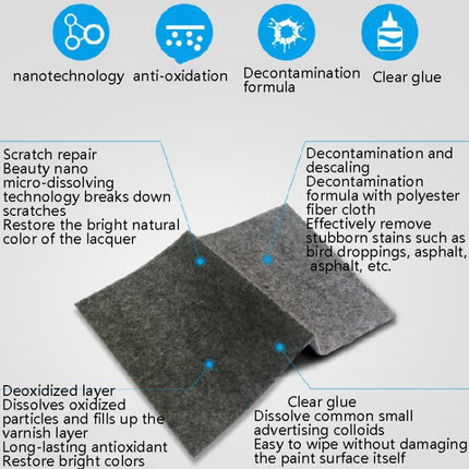 Car Scratch Repair Nano Cloth Repair Spray Paint Cloth Remover Scratch Wax, Nano Cloth