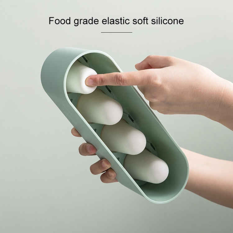 Summer Homemade Ice Cream Popsicle Mold Refrigerator Quick Freezer Popsicle Making Box, Light Pink, Dark Blue, Light Green, Gray White