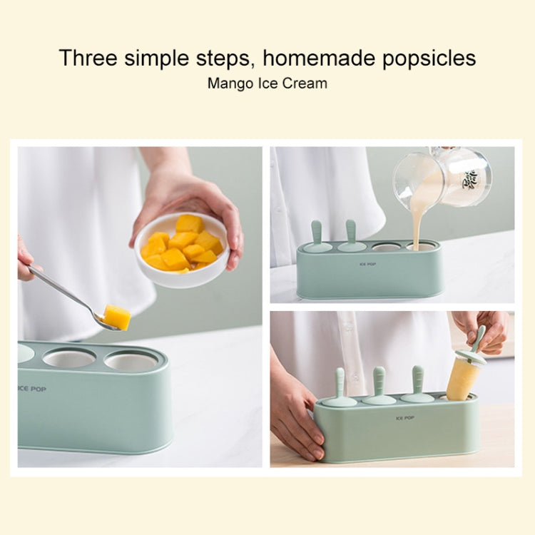 Summer Homemade Ice Cream Popsicle Mold Refrigerator Quick Freezer Popsicle Making Box, Light Pink, Dark Blue, Light Green, Gray White
