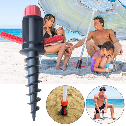 32mm Pipe Diameter Outdoor Beach Sun Umbrella Accessories Large Plastic Portable Spiral Ground Plug, 32mm Sun Umbrella Accessories