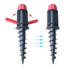 32mm Pipe Diameter Outdoor Beach Sun Umbrella Accessories Large Plastic Portable Spiral Ground Plug, 32mm Sun Umbrella Accessories