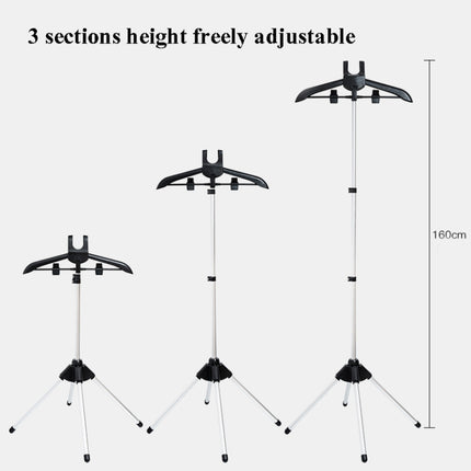 1.6m 3 in 1 Hanging Ironing Bracket Hanger Telescopic Metal Rod Mount, Metal Rod Mount