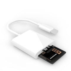 8 Pin to SD / TF Card Reader 2 in 1 Adapter For iPhone / iPad, Cable Length: 9.7cm, SD + TF Slots