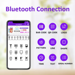 PEKOKO  Handheld Color Label Printer Bluetooth Connection Portable Mini Home Inkjet Printer, K1