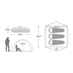 Desert&Fox Outdoor Travel Camp Tent Beach Automatic Easily Building Tent for 3-4 People