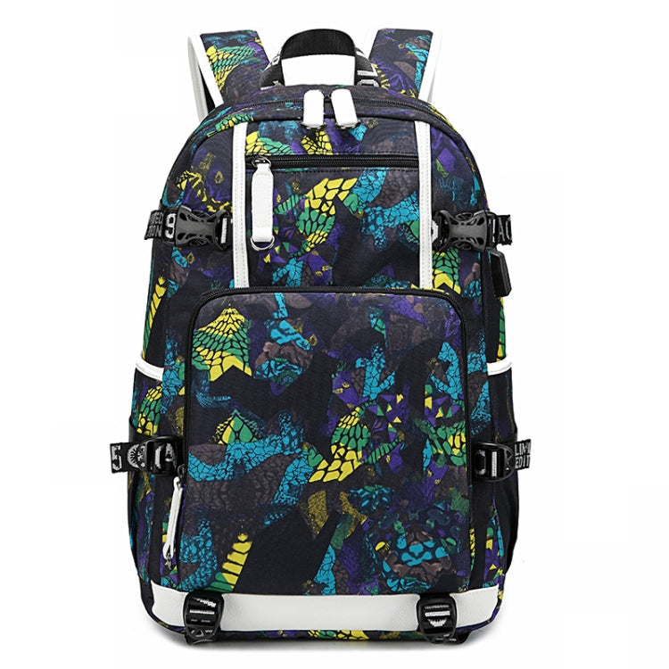 6101-4 Thermal Transfer Casual Backpack Simple Student Schoolbag
