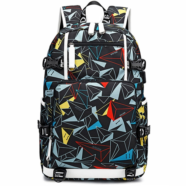 6101-4 Thermal Transfer Casual Backpack Simple Student Schoolbag