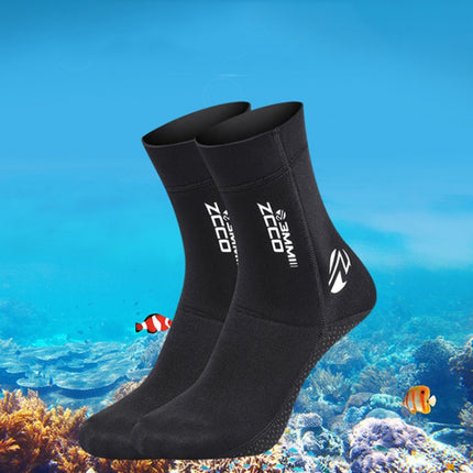 ZCCO 3mm Warm Non-Slip Diving Socks Anti-Wear Ankle Fins, 33-34, 35-36, 37-38, 39-40, 41-42, 43-44, 45-46