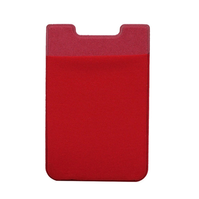 Stretch Lycra Mobile Phone Back Sticker Card Holder Phone Back Wallet Bus Bank Card Holder, Black, Red, Pink, Green, Rose Red, White, Deep Blue, Water Blue, Purple, Brown, Dark Blue, Dark Gray, Gold, Gray