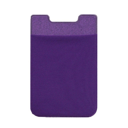 Stretch Lycra Mobile Phone Back Sticker Card Holder Phone Back Wallet Bus Bank Card Holder, Black, Red, Pink, Green, Rose Red, White, Deep Blue, Water Blue, Purple, Brown, Dark Blue, Dark Gray, Gold, Gray