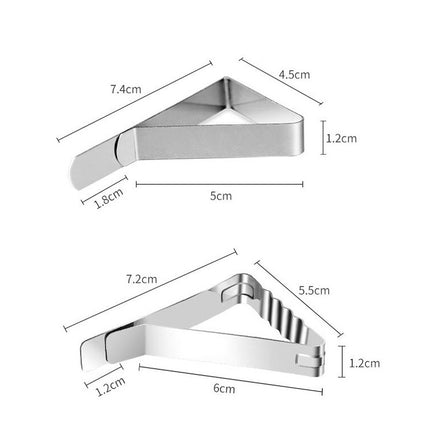 30 PCS Stainless Steel Tablecloth Clip Triangle Table Clamp Picnic Flexible Clip, 30 PCS(Classic ), 30 PCS (Wave)