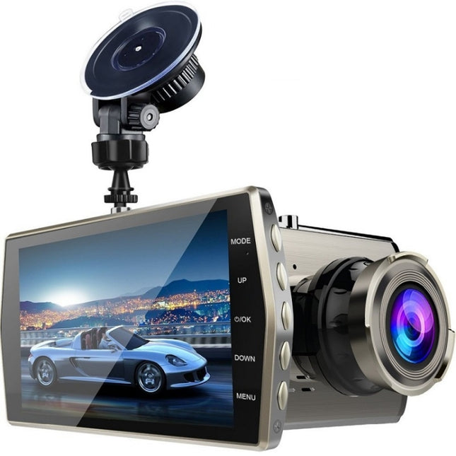 4-Inch HD 1080P Dual-Lens Night Vision Front And Rear Video Driving Recorder