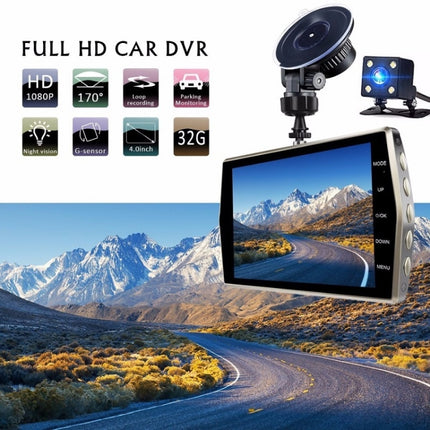 4-Inch HD 1080P Dual-Lens Night Vision Front And Rear Video Driving Recorder